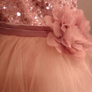 Elegant Pink Sequin Kids Formal Dress Made In The USA